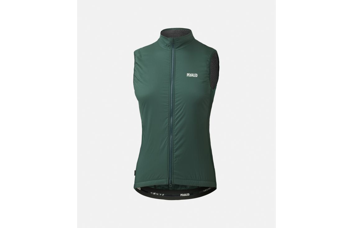Cycling Vest Green for Women - Front - Essential | PEdALED
