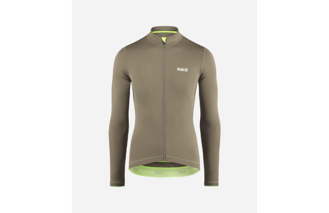Cycling Jersey Merino Grey for Women - Front - Element | PEdALED
