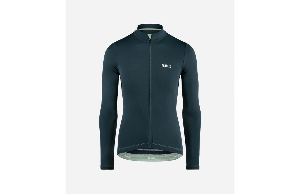Cycling Jersey Merino Navy for Women - Front - Element | PEdALED
