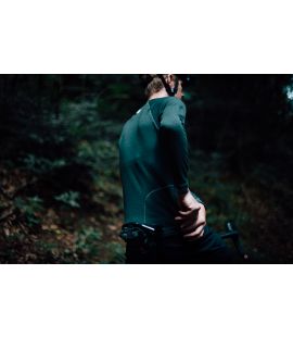 all road merino longsleeve jersey forest green jary pedaled