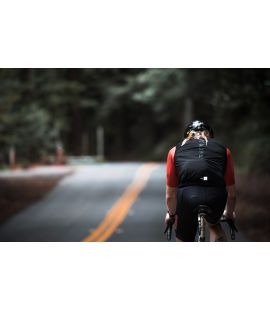 all weather cycling vest road climb black mirai pedaled