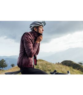 alpha cycling jacket burgundy road mirai pedaled