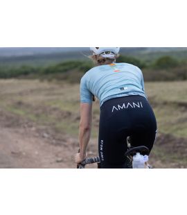 amani women gravel cycling bibshort in action pedaled