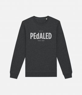 Cotton Sweatshirt Dark Grey for Men - Front - Logo | PEdALED
