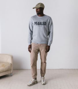 cotton sweatshirt grey Logo total body front | PEdALED
