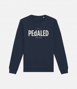 Cotton Sweatshirt Navy for Men - Front - Logo | PEdALED

