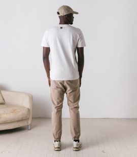 cotton tshirt white Logo total body back | PEdALED
