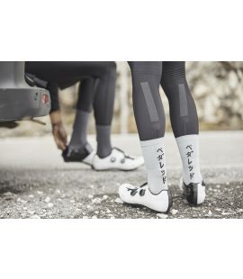 cycling deep winter socks white murble yuki pedaled