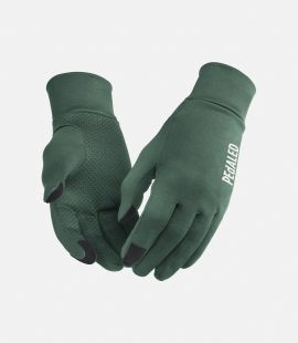 cycling gloves merino green essential left pedaled