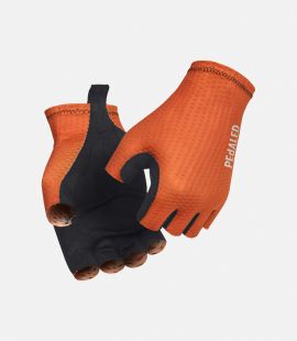 Cycling Gloves Orange Unisex - Left - Essential | PEdALED
