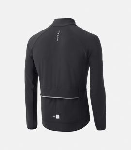 cycling thermo jacket black essential back still life pedaled