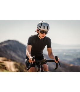 cycling merino jersey women charcoal grey essential in action pedaled