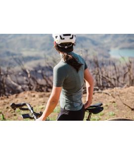 cycling merino jersey women forest green essential pedaled