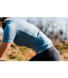cycling merino jersey women light blue essential in action pedaled