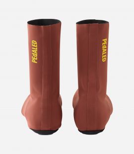 Cycling Waterproof Overshoes Dark Red Unisex - Back - Odyssey | PEdALED
