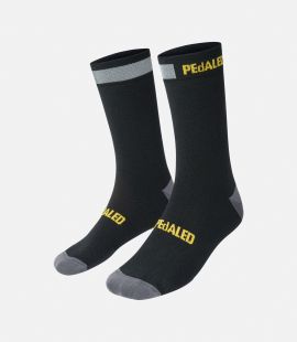 Cycling Reflective Socks Black Unisex - Front - Odyssey | PEdALED