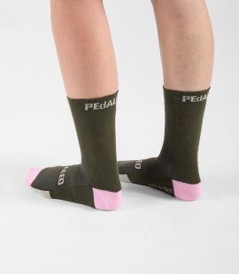 cycling socks green element back shooting pedaled
