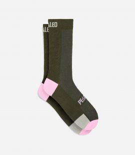 Cycling Socks Training Green - Front - Element | PEdALED

