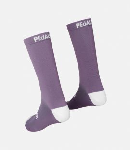 Cycling Socks Purple Unisex - Back - Essential | PEdALED
