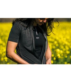 cycling women merino jersey charcoal grey essential pedaled