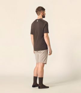 gravel merino cycling tee brown jary total body back pedaled