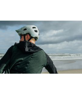 Jary all-road merino hooded jersey military green detail back pedaled