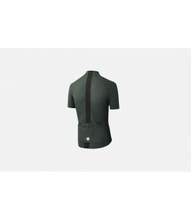 kaido jersey merino forest green back pedaled