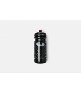 men 600ml cycling water bottle black mizu pedaled detail front