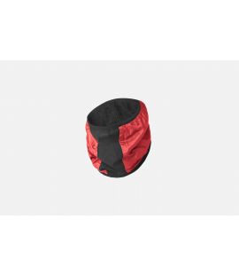 men alpha cycling neck warmer coral red tokaido pedaled detail front