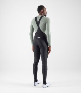 men cycling base layer long sleeve merino green element total body back | PEdALED
