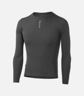 men cycling baselayer charcoal grey odyssey front pedaled