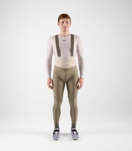 men cycling winter tight brown element total body front | PEdALED
