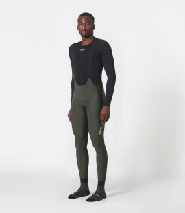 men cycling winter tight green essential total body front | PEdALED
