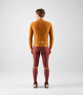 men cycling long sleeve jersey brown odyssey total body back | PEdALED

