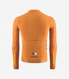 Cycling Jersey Long Sleeve Brown for Men - Back - Odyssey | PEdALED
