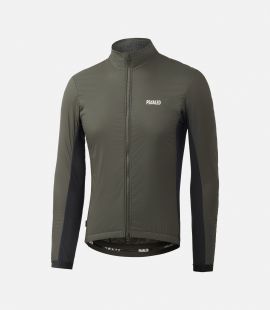 Cycling Jacket Grey for Men - Front - Essential | PEdALED
