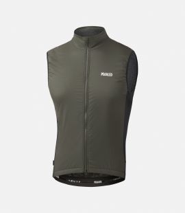 men cycling insulated vest grey polartec essential still life front pedaled