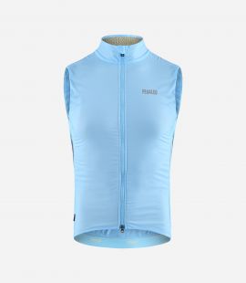 Cycling Insulated Vest Light Blue for Men - Front - Element | PEdALED