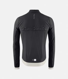 men cycling jacket windproof black essential back pedaled