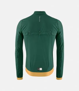 men cycling jacket windproof green essential back pedaled