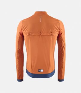 men cycling jacket windproof orange essential back pedaled
