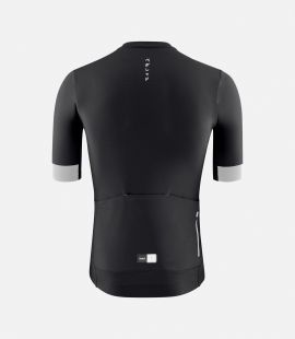 men cycling jersey black essential back pedaled