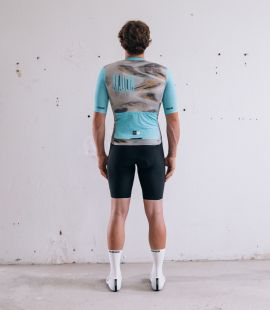 men cycling jersey godai light blue total body back pedaled