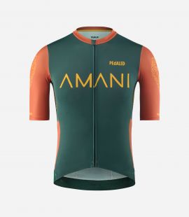 Cycling Jersey Green for Men - Front - Amani | PEdALED
