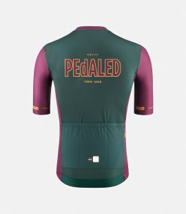 Cycling Jersey Green for Men - Back - Logo | PEdALED