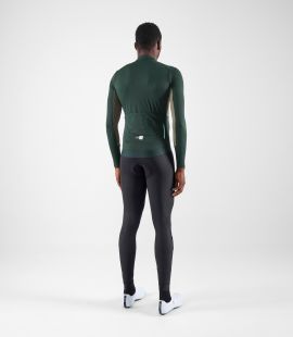 men cycling jersey long sleeve green element total body back | PEdALED
