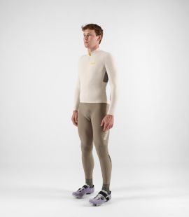 men cycling jersey long sleeve off white element total body front | PEdALED
