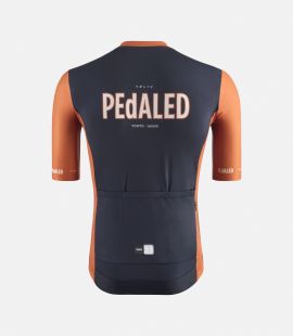 Cycling Jersey Navy for Men - Back - Logo | PEdALED
