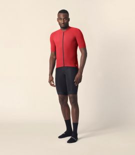 men cycling jersey red sabi total body front pedaled