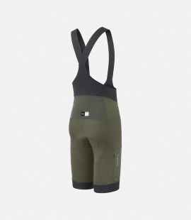 men cycling long distace bibshort military green odyssey back pedaled